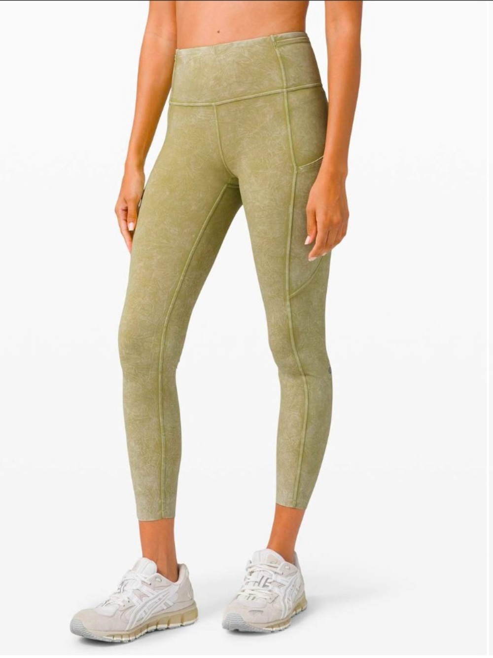 lululemon athletica Olive-Textured High-Rise Seam Leggings